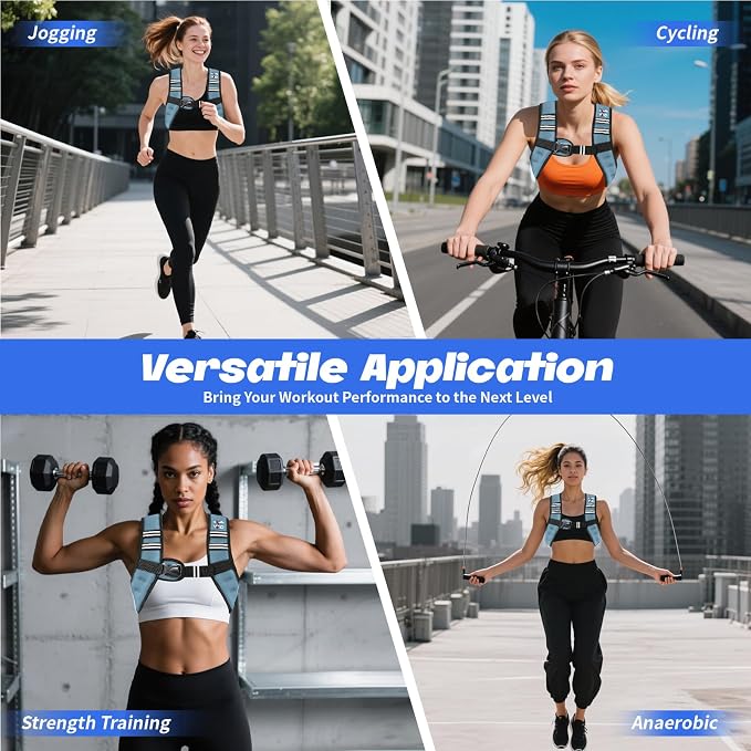 VBSD Weighted Vest Woman 6lb/8lb/12lb/16lb/20lb/25lb/30lb Weight Vest for Women Men Body Weight Vests for Walking Strength Training Running Workout Jogging Fitness