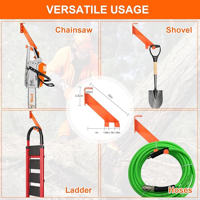 1PCS Weed Eater Hanger & 2PCS Chain Saw Hanger
