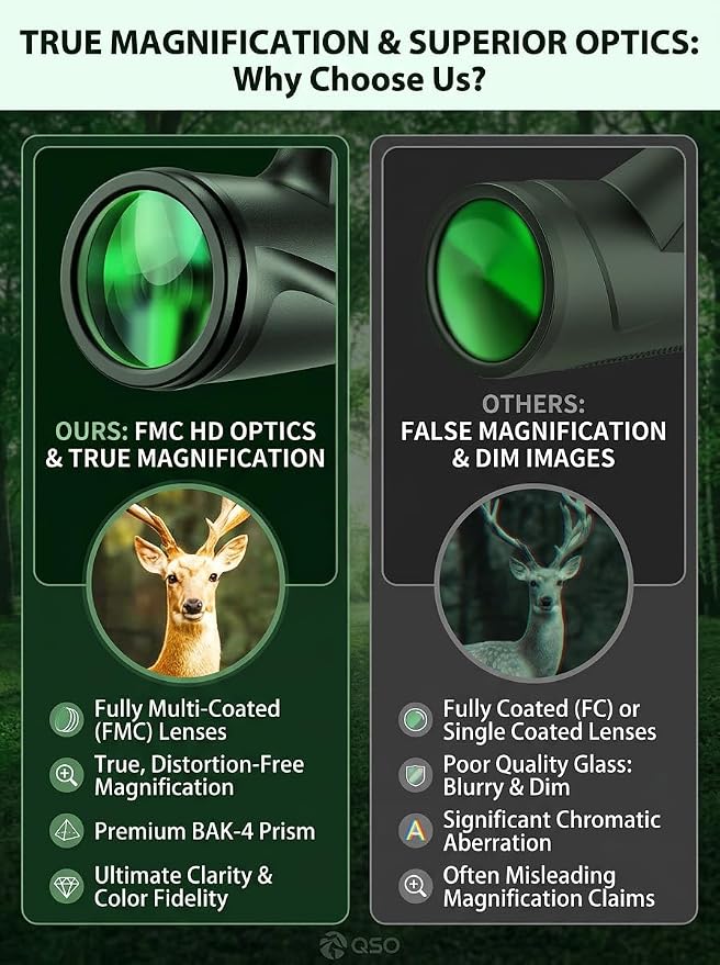 Monocular Telescope 80x100, Wide Field HD Monoculars for Adults with Tripod & Phone Adapter, Perfect for Bird Watching, Hunting, Hiking & Outdoor Activities -Green