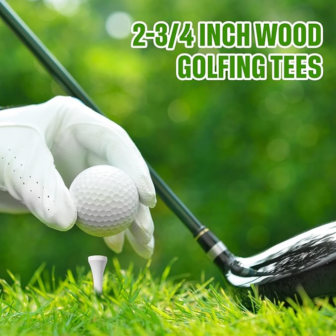Mudder Golf Tees Bulk Wooden Bamboo Golf Tees Multicolor Wood for Men Balls Accessories
