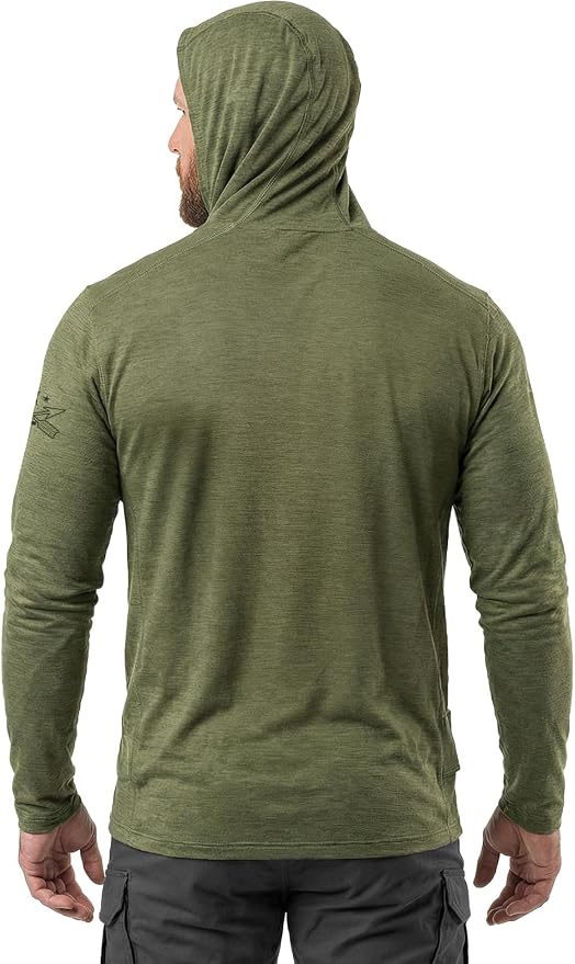 CQR Men's UPF 50+ Sun Protection Long Sleeve Quick Dry Athletic Shirts, Stretch Running Workout Hiking T-Shirts