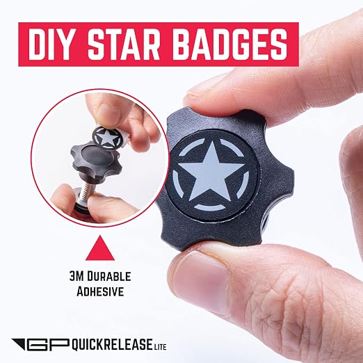GP Star Thumb Screws, M8 Bolt Set for Easy Jeep Top Removal Lift & Cargo Cover Installation, Compatible with Tie Downs, Jeep Wrangler Accessories for Jeep Wrangler, 6 Packs - GPCA