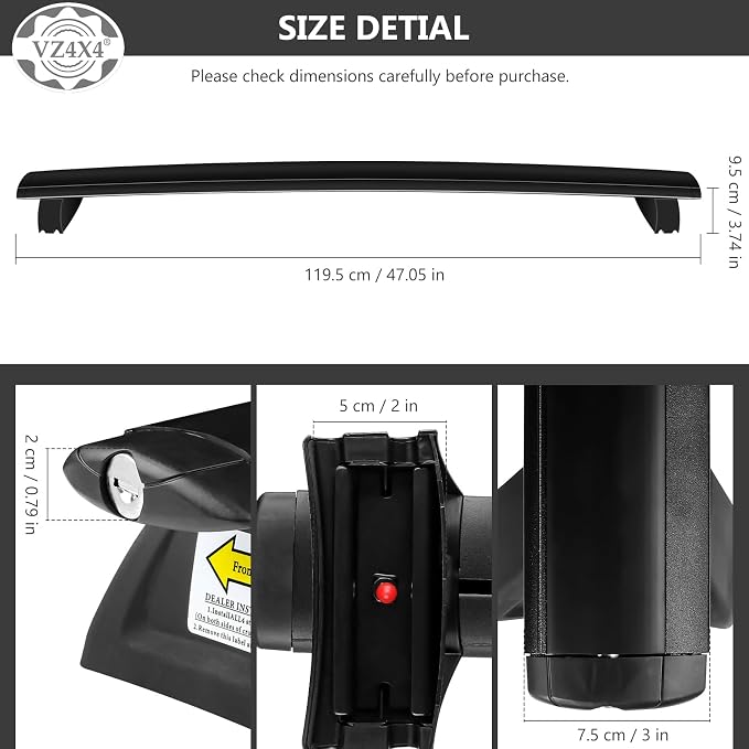 Car Roof Racks Cross Bars 200 lbs Compatible with The Following Models:Jeep Grand Cherokee 2011-2021 Grooved Raised Side Rails with Gap,Non-Slip Rubber Pad Aluminum CrossBars