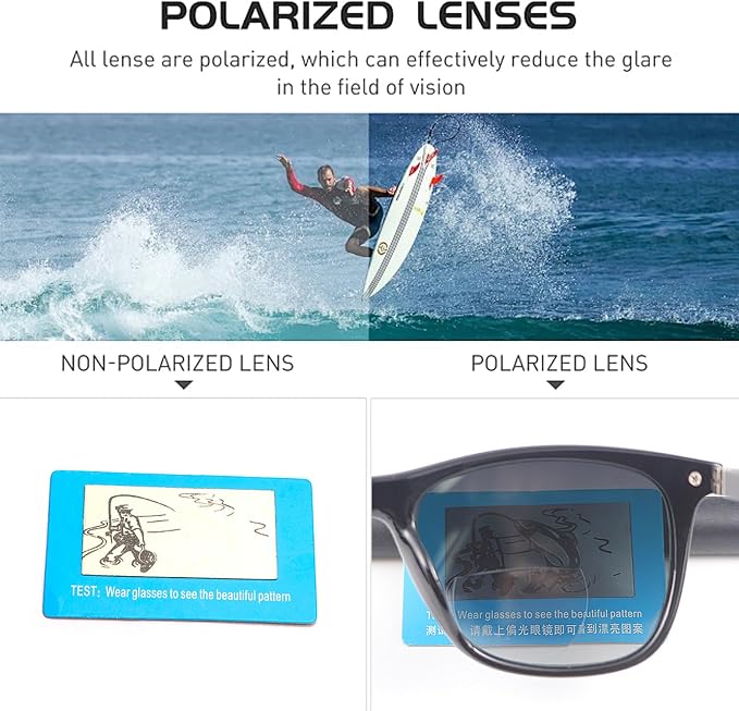 YIMI Polarized Bifocal Reading Glasses UV Protection Outdoor Sun Readers Computer Anti Blue Light Glare Glasses for Men Women