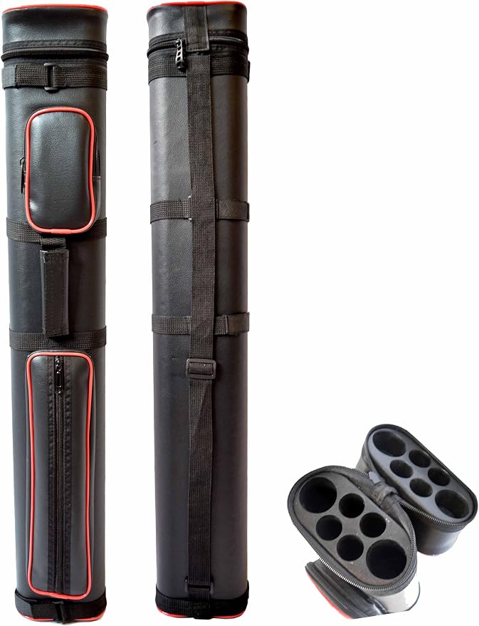 HAN'S DELTA 2x4 Hard Oval Pool Cue Billiard Stick Carrying Case, (Several Colors Available)