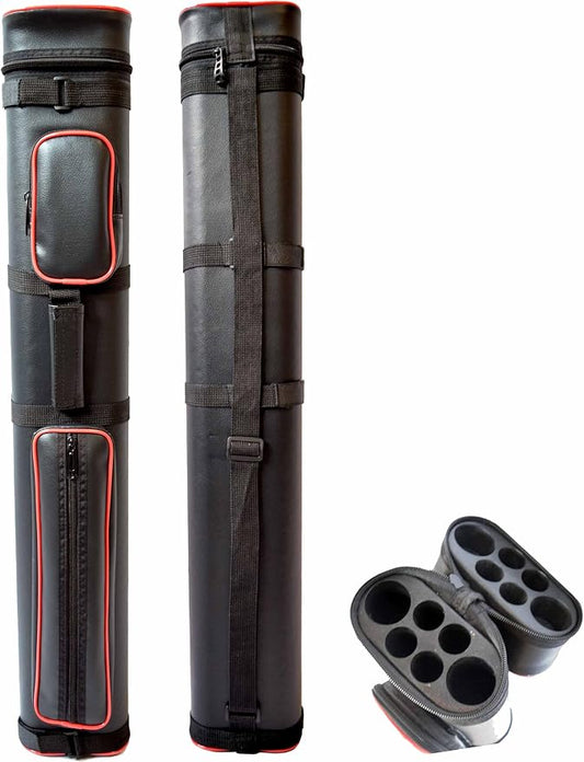 HAN'S DELTA 2x4 Hard Oval Pool Cue Billiard Stick Carrying Case, (Several Colors Available)