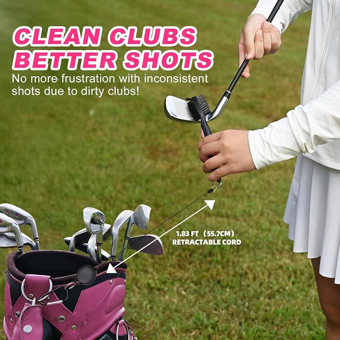 15 Pcs Golf Accessories Kit, Includes Cleaner Brush Towel Tees Golf Ball Bag with Hook Divot Tool with Ball Marker, Golf Essentials Kit for Women Man Gifts