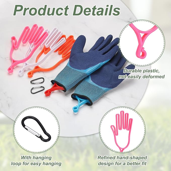 PATIKIL Golf Gloves Stretcher, Plastic Keeper Support Rack Holder Dryer Hanger Frame with Hanging Hooks for Men Women Sports Gloves Maintenance