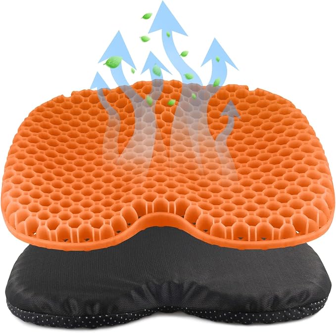Anti Slip Kayak Seat Cushion,Thick Waterproof Seat Cushion Kayak Gel Seat Pad With Non-Slip Cover For Sit In Kayak Inflatable Kayak Canoe & Boat Kayak Accessories For Fishing Water Sports Outdoors