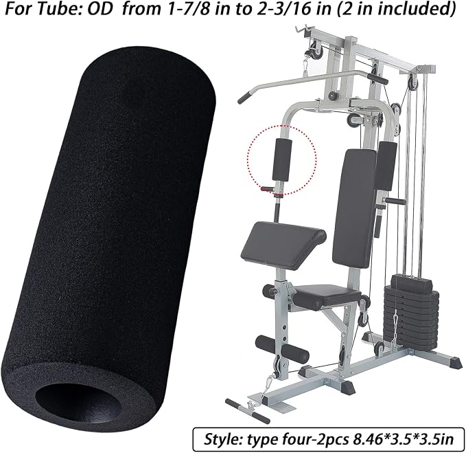 Foot Foam Pads Rollers Replacement, Buffer Leg Tube Sponge for Marcy Smith Cage Machine, Padding Cover for Home Gym System Part Accesories.
