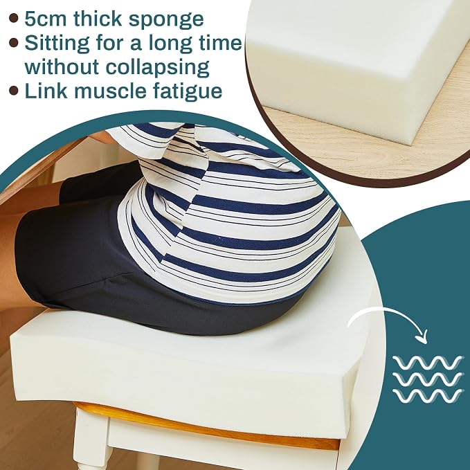 Frienda 2 Pack 6" x 24" x 24"Upholstery High Density Foam Cushion Replacement Square Cut to Size Foam Couch for Chair Couches Padding Shipping Packing DIY Cosplay Projects((White)