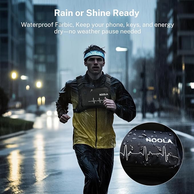 NOOLA Running Chest Pack, Running Vest for Men with Reflective Back, Sport Chest Bag for Runners, Cycling, Biking, EDC Pouch