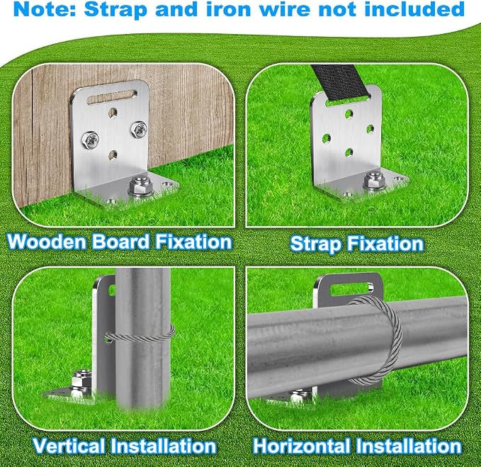 Insaga 18''/24''/30'' Ground Anchors Screw in Earth Anchor Solid Steel with L Bracket for Trampoline Mobile Home Swing Set Shed Carport Tent Stakes, Wider Helix Blade & Chrome Plated Finish, 2/4/6Pcs