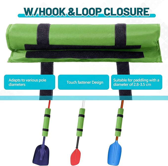 Hiboom 2 Pcs Paddle Float Kayak Paddle Accessory Adjustable Oxford Cloth Paddleboard Stand Up Accessory High Density Foam with Hook and Loop Closure Flotation Kayaks Canoe Paddles