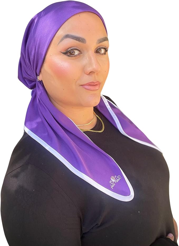 Dry Fit Pretied Activewear Head Scarf, Non-Slip Velvet Band Attached, Lightweight Adjustable Headcover