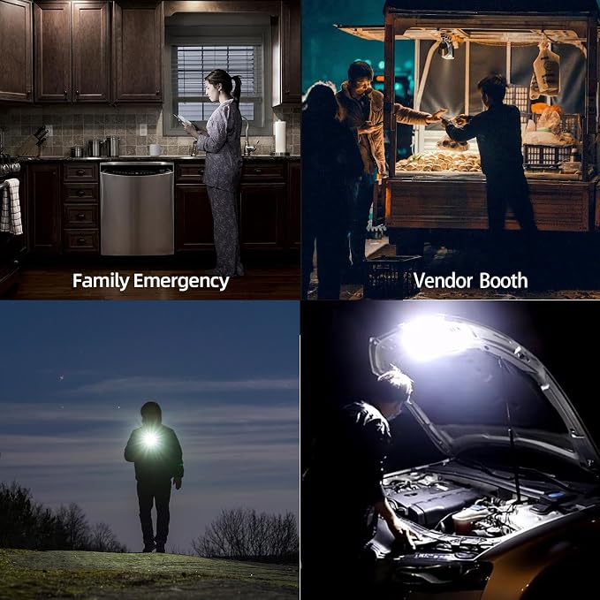 Premium Rechargeable LED Camping Lantern 4000 Lumens – Stepless Dimming, USB-C Bidirectional Charging, Magnetic Base & IPX5 Waterproof – Perfect for Camping, Hiking, Emergency, Glamping