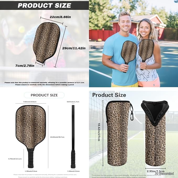 Pickleball Paddles Set 3PCS Pickleball Paddle Case Pickleball Racket Pickleball Bag Ideal for Beginners Gifts