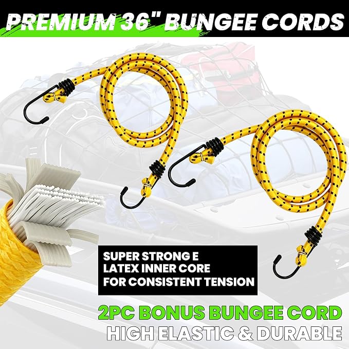 Ratchet Straps Medium Duty 4 Pack -1 Inch x 15 Feet (1,823LB Break Strength)- Motorcycle Tie Down Straps -Soft Loops with Bungee Cords- Ratchet Tie Down Set for Powersports, Motorcycle or Moving Cargo