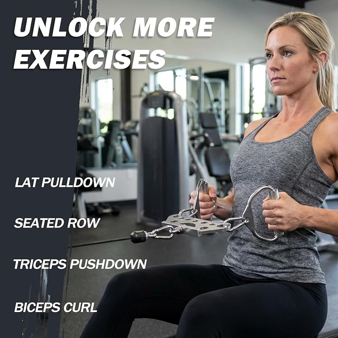 Double to Single Adaptor Plate for Cable Pulley Machines Durable Solid Stainless Steel with 3 Carabiners Suitable for Dual Cable Machines LAT Pulldown, Shoulder & Biceps Exercises
