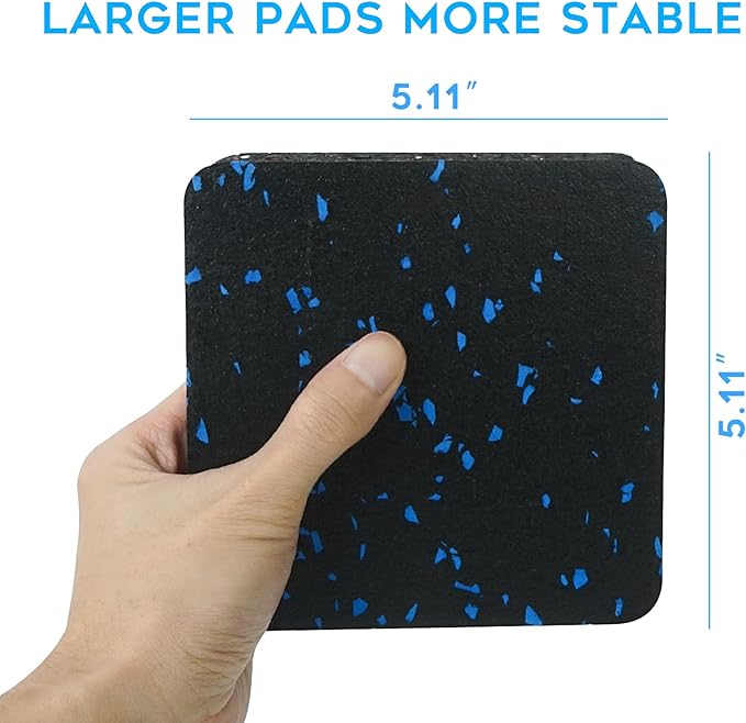 Luwint Thick Treadmill Mat, 5'' x 5'' x 1'', High Density Rubber