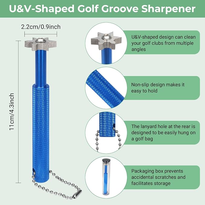 VIPMOON 3Pack and 5Pack Golf Club Cleaner Kit Golf Accessories Kit-Blue