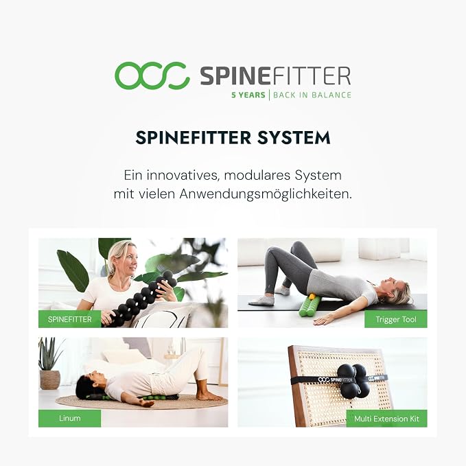 SPINEFITTER by SISSEL Purple Red | Massage Device for Back & Balance | Back Trainer Relieves Tension & Blockages | Ideal for Pilates and Yoga | for Relaxation of the Spine | for Home & Professional