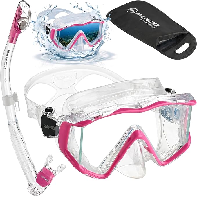Rapido Clareza Three Lens Mask and Snorkel Combo