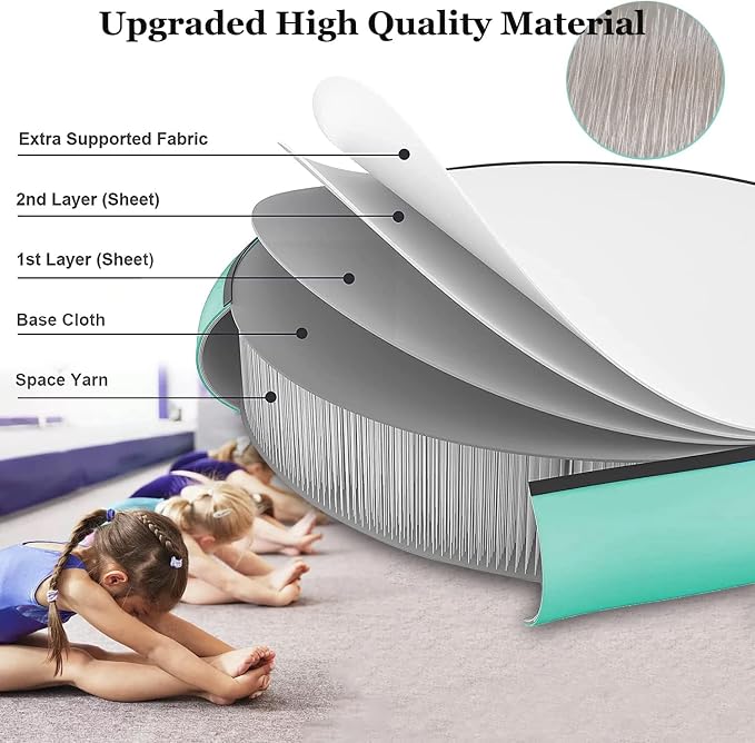 CZGBRO Air Spot Gymnastics Mat, Air Mat Tumble Track Gymnastic Equipment Inflatable Tumbler Backbend Trainer with Electric Pump for Yoga Cheerleading Home & Water Use