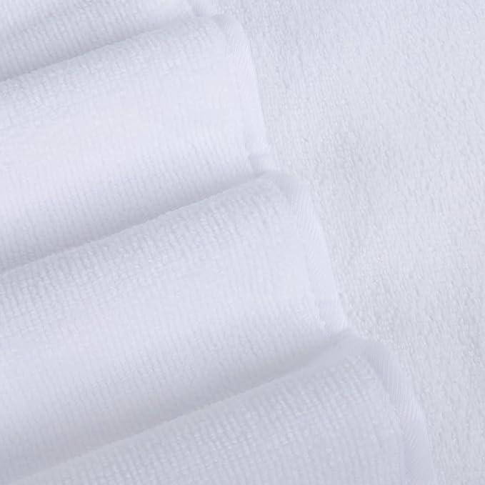 POLYTE Quick Dry Lint Free Microfiber Bath Sheet, 35 x 70 in, Pack of 2 (White)