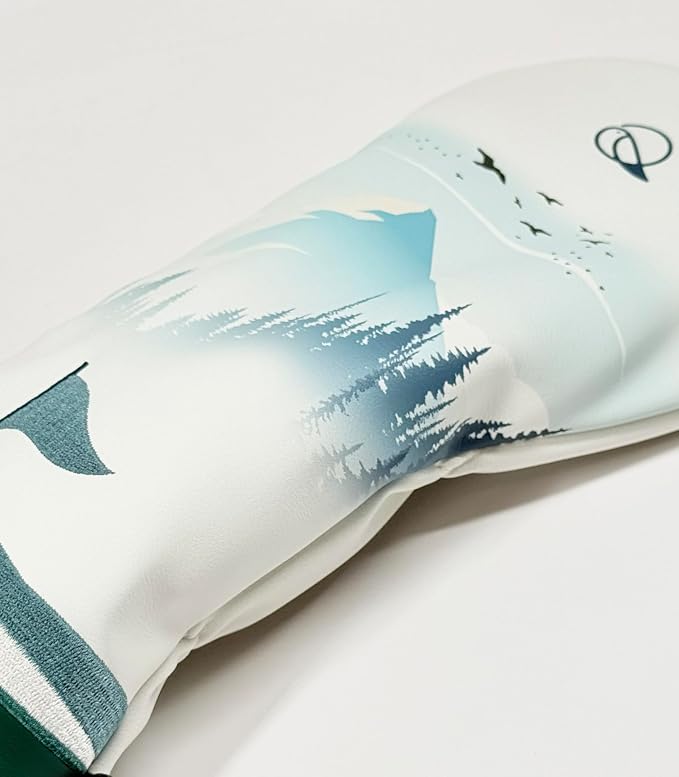 Golf Driver Headcover birdskie Premium Leather Head Cover. Digitally Printed and Embroidered Design. Head Cover for Your Driver by birdskie.