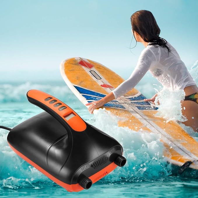SUP Air Pump, AGPTEK Electric Air Pump 20PSI Digital Paddle Board Pump, Intelligent Dual Stage & Auto-Off Function for Easy Storage, Great for Paddle Boards, Inflatable Boats and Kayaks