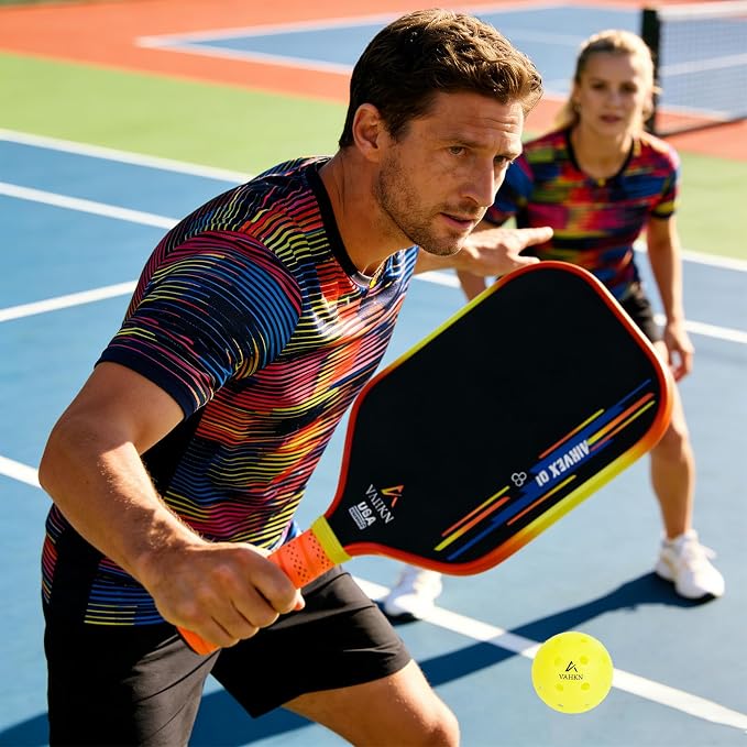 Pickleball Paddles |16MM Carbon Fiber Pickleball Paddle | High-Spin Textured Surface & Vibrant Gradient Edge | USAPA Approved Racket for Ultimate Power,Control & Precision