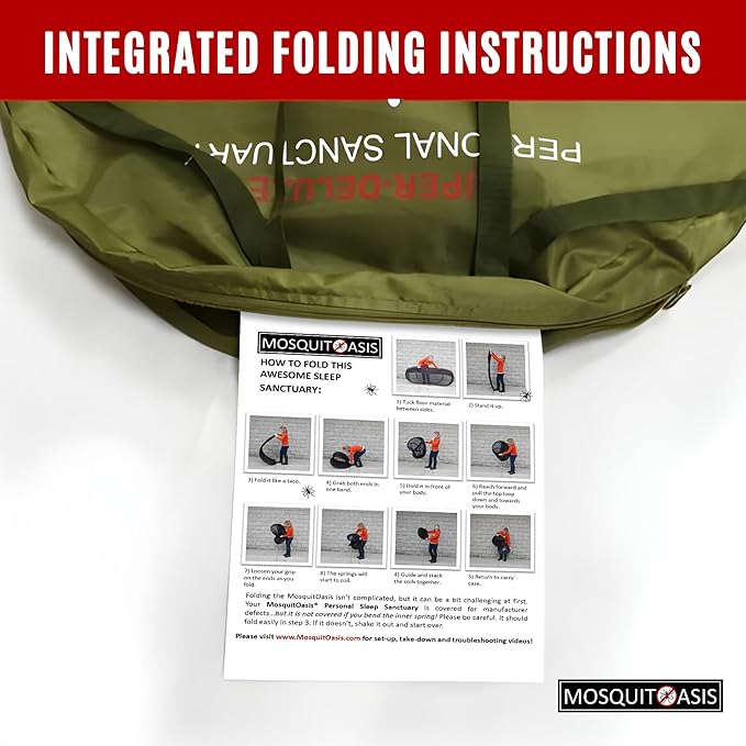 Wicked Cool MosquitOasis Deluxe Pop-Up Mosquito Net Tent for Summer Camps and Camping