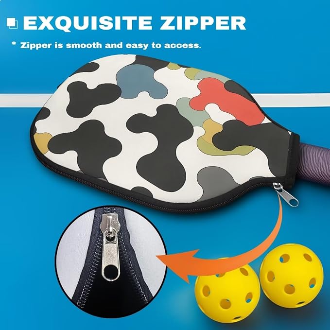 Blue Camo Corgi Pattern Print Pickleball Paddle Covers Only Paddles Holder Sleeve Fits Most Rackets