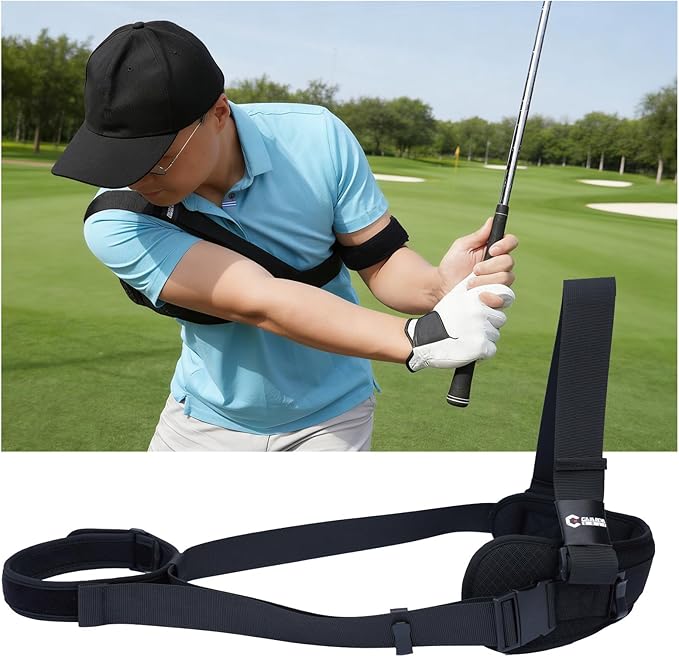 GAIARENA Golf Trail Arm Swing Aid Slider Golf Training Aid, Trainer Equipment to Eliminate Slices & Chicken Wing Swing, Gifts for Men Women Beginner Golfers