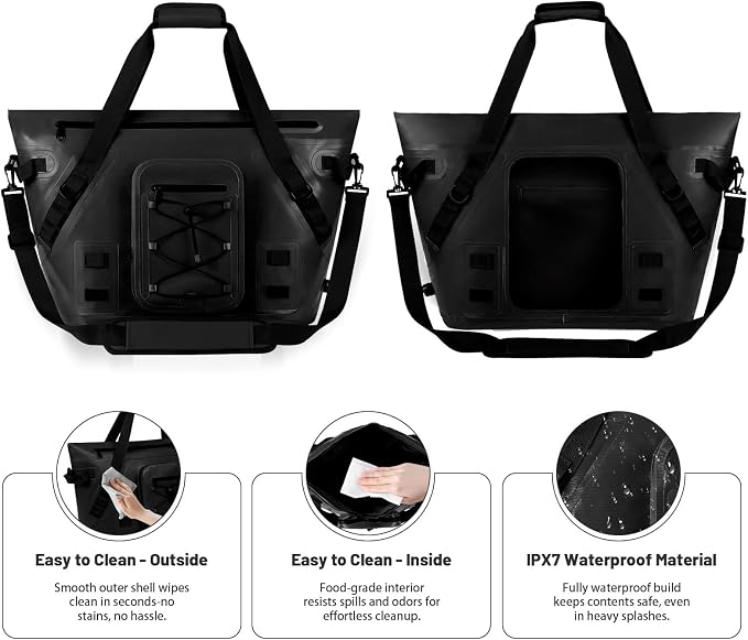 MORXPLOR Insulated Fish Cooler Kill Bag with Flat Bottom-26x18 31x14 40x16 50x18 60x20 70x25 Inches Waterproof Fishing tackle Kill Cooler Bag