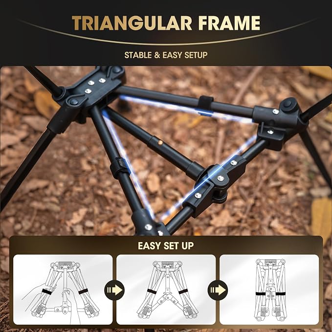 MOON LENCE Portable Camping Chair Backpacking Chair - The 4th Generation Ultralight Folding Chair - Compact, Lightweight Foldable Chairs for Hiking Mountaineering Beach