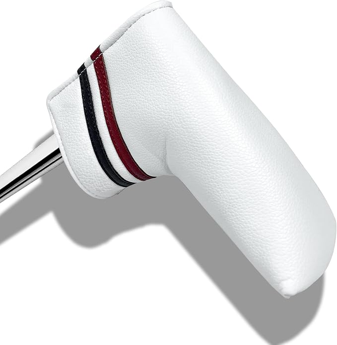 CRODE Golf Club Head Covers Premium Leather for Iron(9pcs/Set), Driver, Fairway Wood, Hybrid, Blade Putter, and Mallet Putter Cover Fit Most Brands