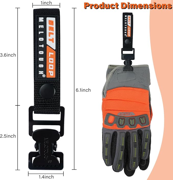 MELOTOUGH Work Glove Holder Glove Strap Quick Leash With Alligator Clip…