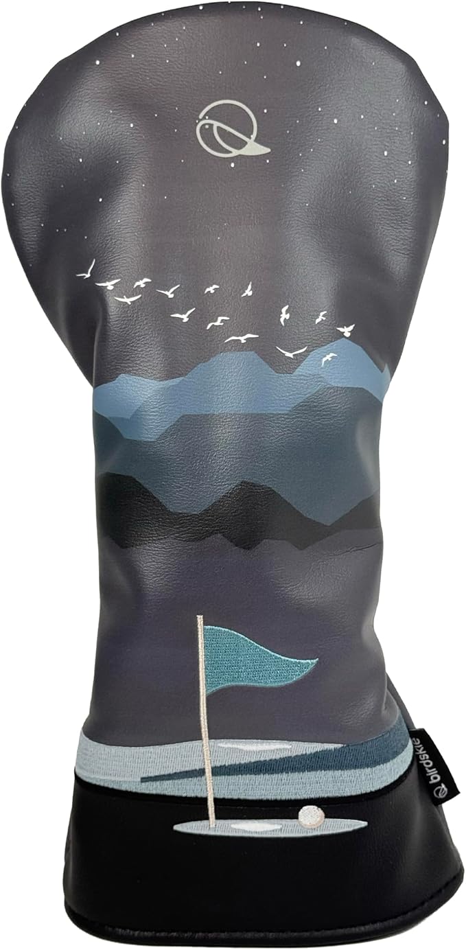 Golf Driver Headcover birdskie Premium Leather Head Cover. Digitally Printed and Embroidered Design. Head Cover for Your Driver by birdskie.