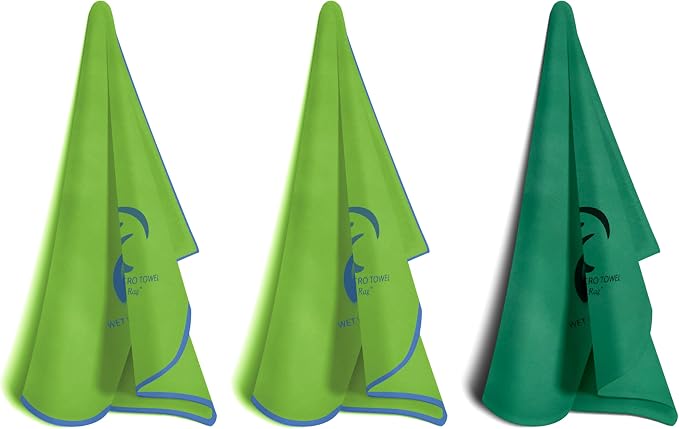 Wet Work 3 Extra Large Towels (60”x36”), Highly Absorbent Microfiber, Quick Dry, Lightweight & Ultrasoft, Perfect for Bath, Beach, Travel, Yoga, Lint Free Microfiber Towels for Body