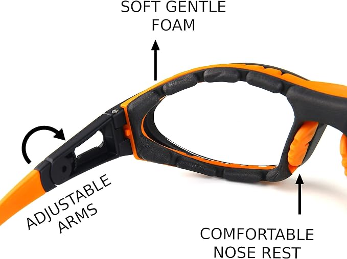 Orange + White Goggles Bundle - Anti Fog - Anti Scratch - One Size Fit Protection