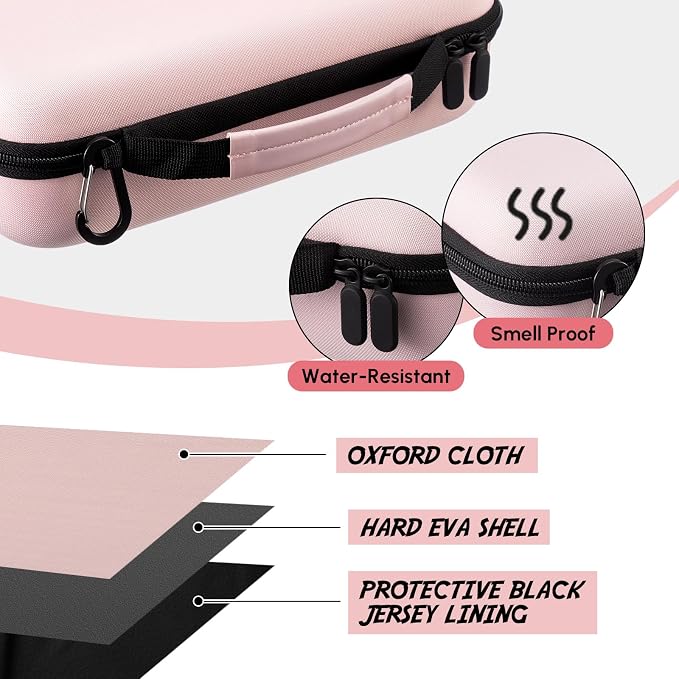 Golf Glove Holder Case with Glove Shaper, Pink Protective Hard Shell Accessory Case, Golf Gift for Woman, for Tees, Ball Markers, Phone, Divot Tool and Accessories