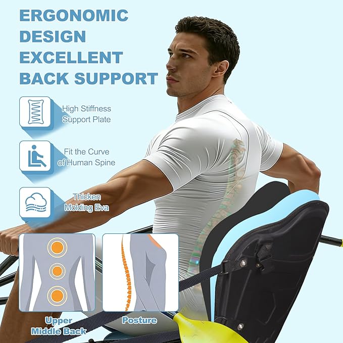 Thickened Kayak Seat,Kayak Seats with Back Support– Cushioned Canoe Backrest with Sit-On-Top Design, Padded Back Support for SUP Paddle Boards, Rafting, Fishing