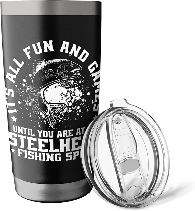 Steelhead Fisherman Gear Steelhead Fishing Net Fisher Stainless Steel Insulated Tumbler