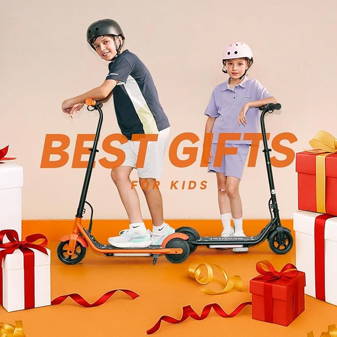 Electric Scooter for Kids Ages 6-12, 150W Motor, Simple One-Button Control, 2 Safe Speeds (6/10 MPH), K2 Pro for 3 Speeds, Colorful Lights, Magnetic Charging, Dual Brake System, 154 Lbs Load Capacity