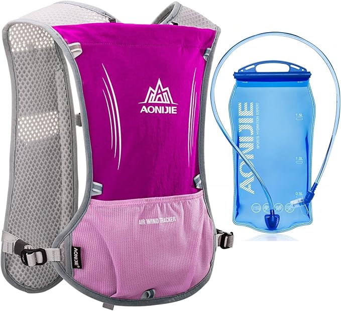 AONIJIE Hydration Vest Pack Backpack 5L 5.5L Marathoner Running Vest Race Hydration for Women and Men Trail Run Hiking Jogging
