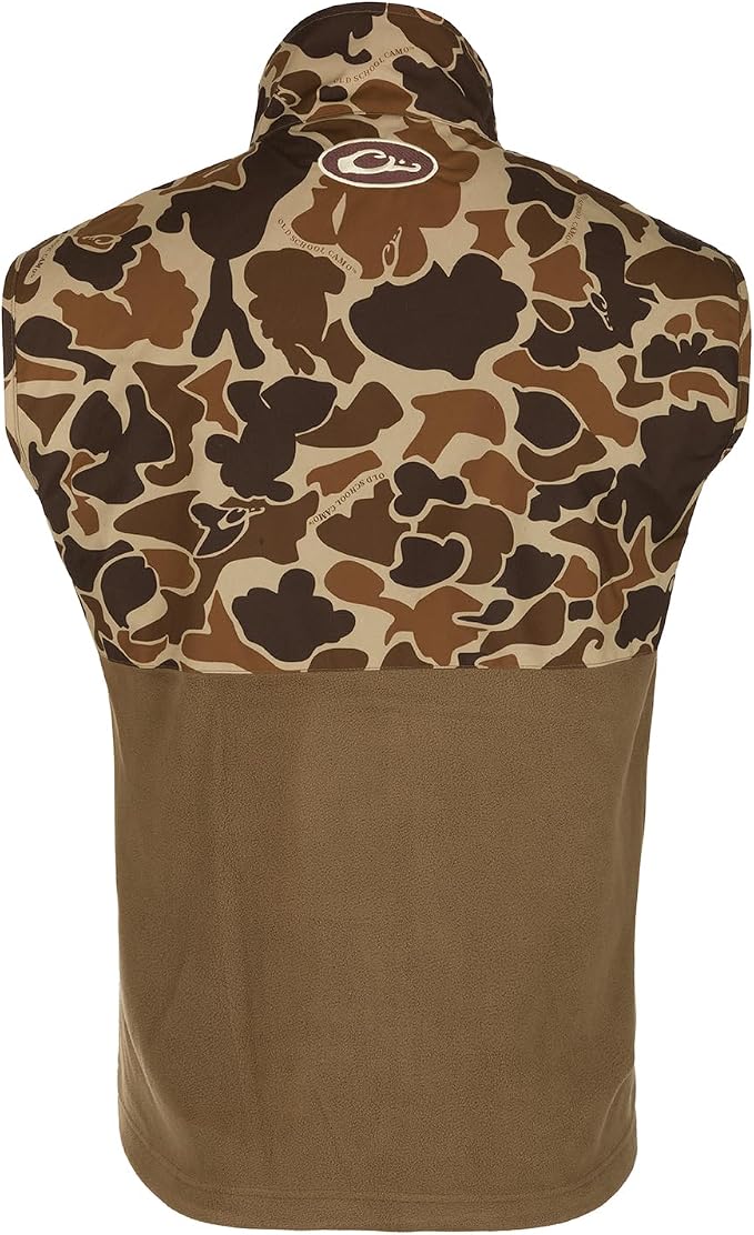 Drake Waterfowl Men's MST Eqwader Waterproof Windproof Hunting Vest | Breathable Moisture-Wicking Material, Fleece Lining, Taped Seams, Zippered Pockets
