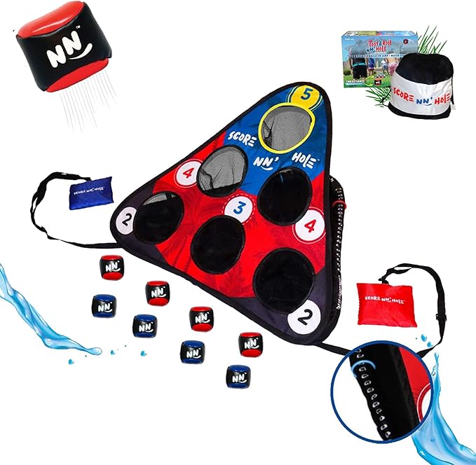 TOSS & ROLL NN' Hole - Portable Cornhole Game for Water or Land | for All Ages