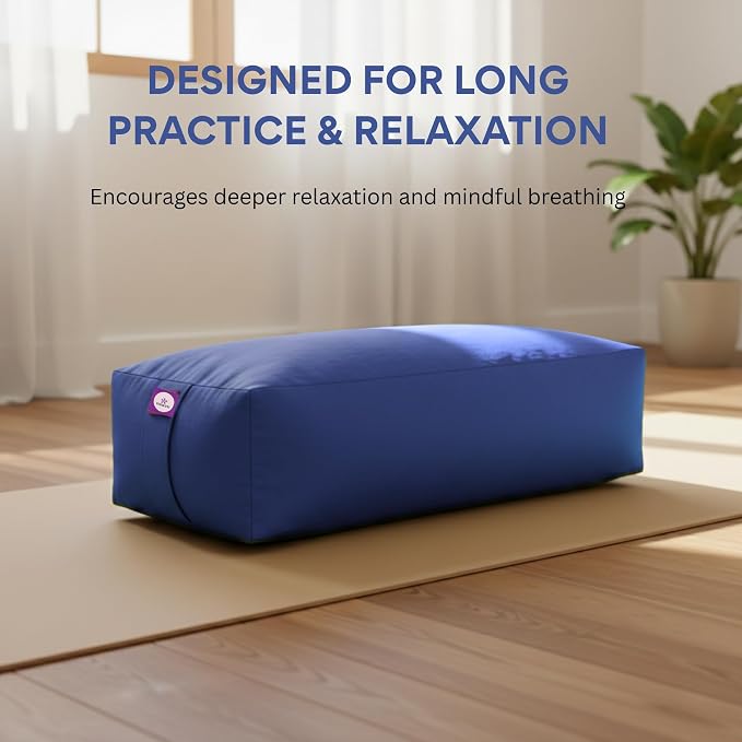 Rectangular Cotton Yoga Bolster, Yoga Pillow, Yoga Cushion, Yin yoga Bolster, Iyengar yoga bolster